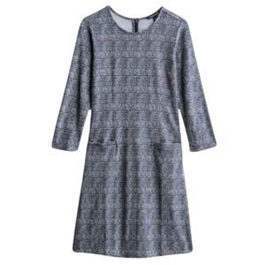 41 Hawthorn Aniya Navy Blue 3X Jacquard Knit Dress 2619-j